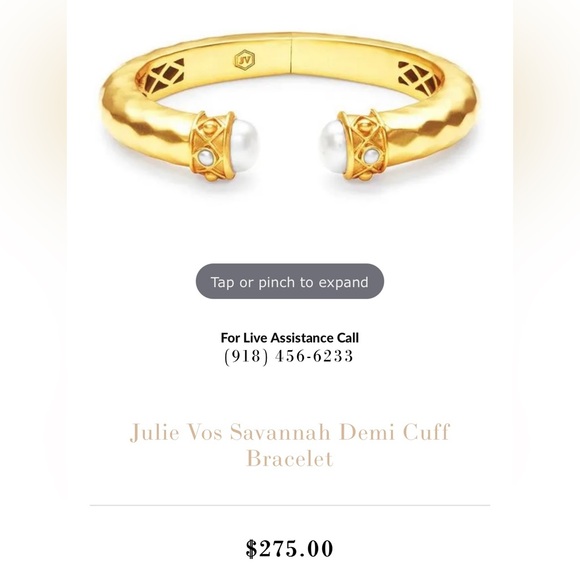 JULIE VOS SAVANNAH DEMI HINGE CUFF & Two Milano Bangles IN IRIDESCENT ROSE - Picture 7 of 8